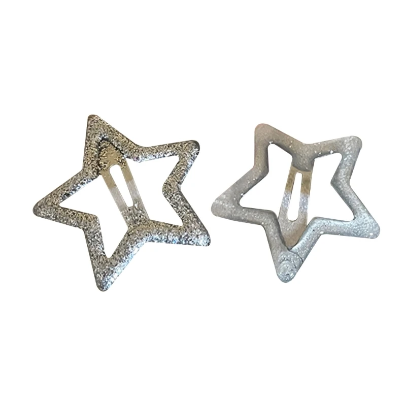 

MXMB 2Pcs Lovely Sweet Hairpin Star Hair Clip Small Bling Non Slip Hair Barrettes for Toddler Girls Birthday