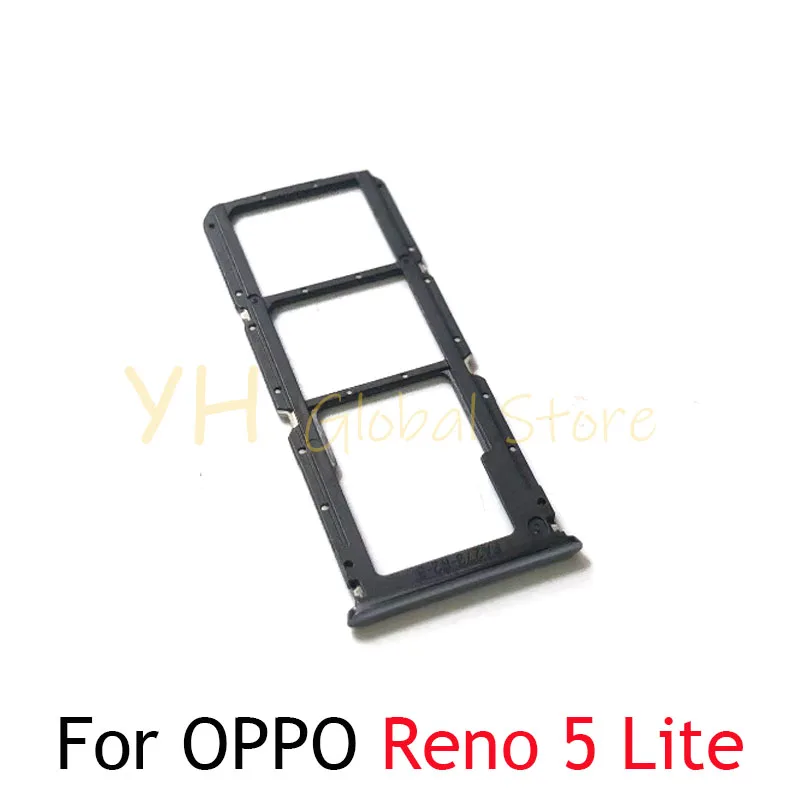 For OPPO Reno5 Reno6 Reno 5 6 Lite Sim Card Slot Tray Holder Sim Card Repair Parts for zte blade v7 v 7 lite 5 0inch new original sim card holder tray card slot for zte v7 lite sim card holder