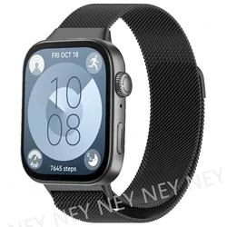 Milanese Loop Magnetic Stainless Steel Strap for Smartwatch - 2024 Newest Accessories (Black 01)