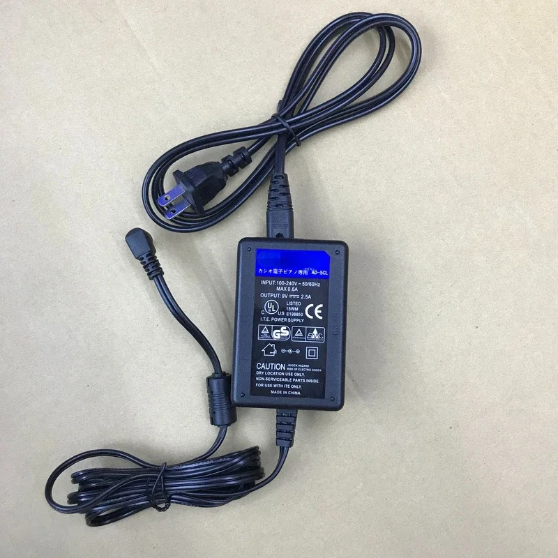 

AD-5CL PA-1B PA-1C Power Supply Adapter Charger PSB-1U for Casio Electronic Organ 9V Charger Cable CT-670 CT-640 Transformer