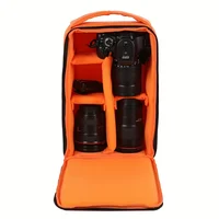 Camera Protective Bag Insert Waterproof Lens Pouch Shockproof DSLR SLR Carrying Case for Sony Canon Nikon Accessories Orange - Image 4
