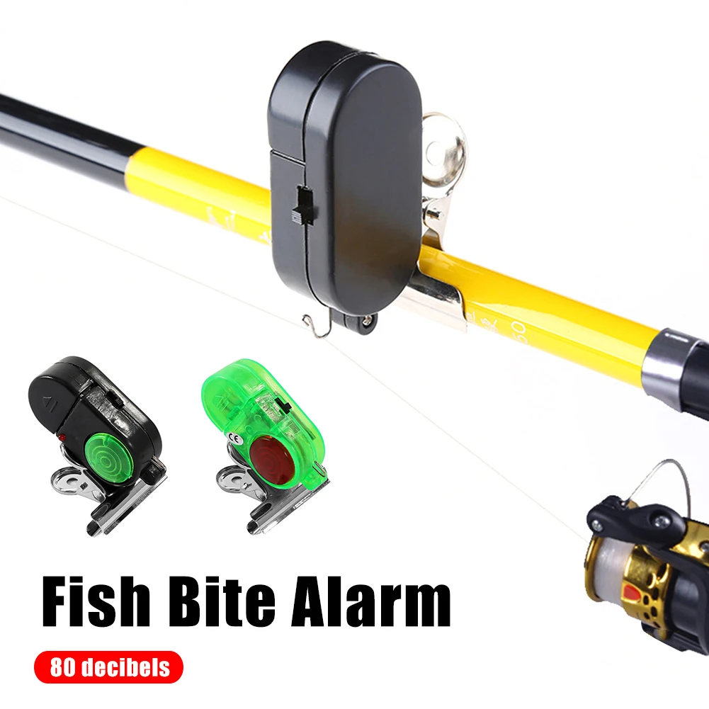 

1PC LED Fish Bite Lure Indicator Alarm High Sensitive Night Fishing Alarm Sound Bell Clip-on Fishing Rod Buzzer Fish Accessory