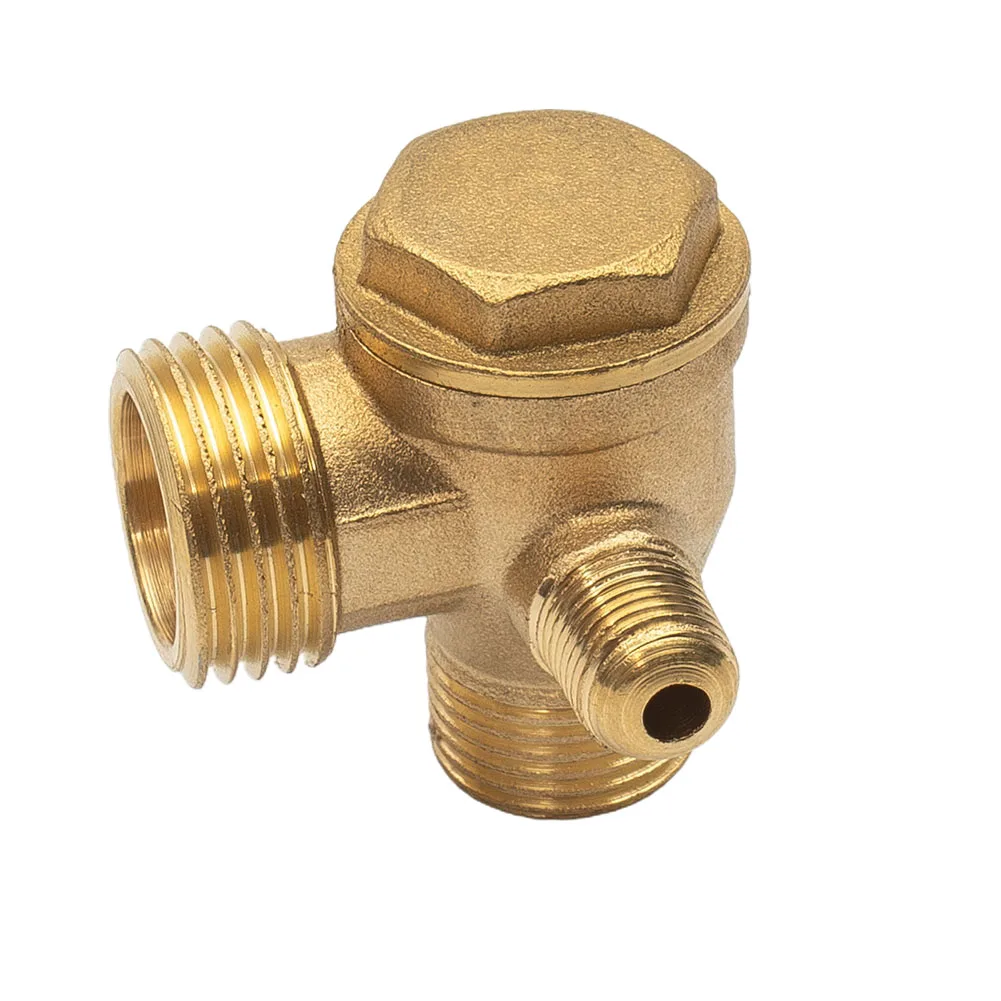 

Spare Replacement Brass Air Compressor Threaded Check Valve 10*16*20mm Connector Corrosion resistance Accessory