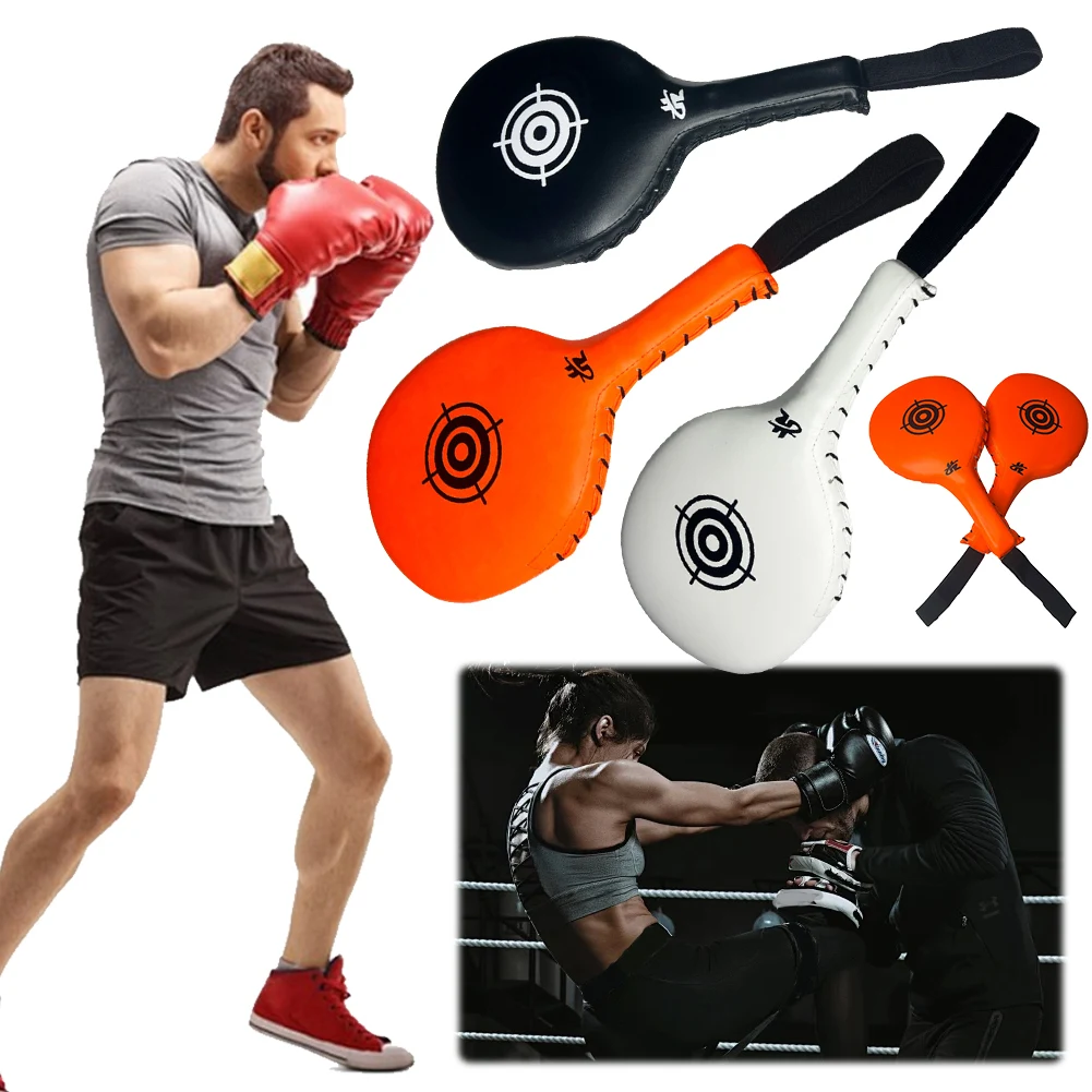 Boxing Focus Pads Boxing Hand Target PU Leather Punching Mitts Wear Resistant Kick Gloves Pads for MMA Muay Thai