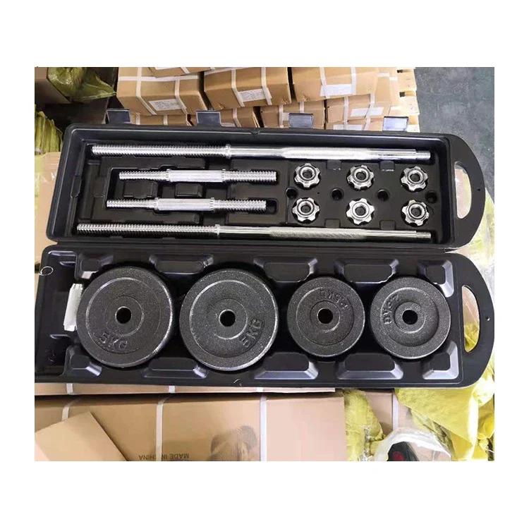 Description Picture 4 of itemWholesale Adjustable Dumbbells 50kg Barbell with Weight Plates Weights Gym Fitness Dumbbells Set Pesas Gimnasio  Kettlebell