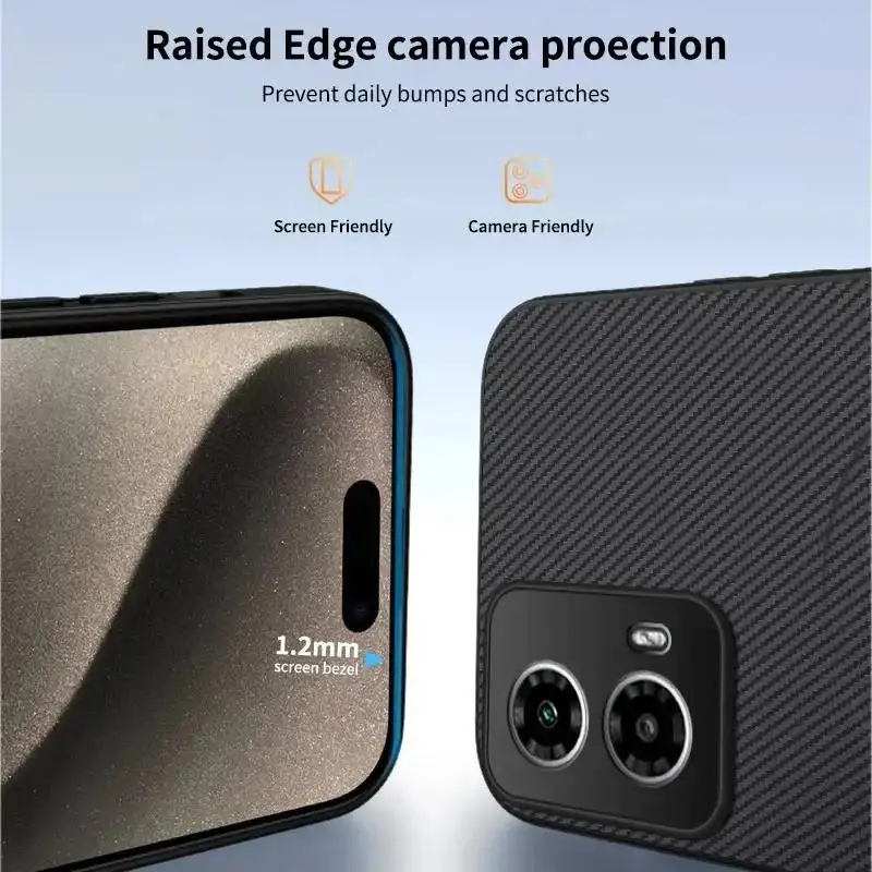 Enhanced Magnetic Wireless Charging Case with Carbon Fiber Texture - Anti-Drop Silicone Cover