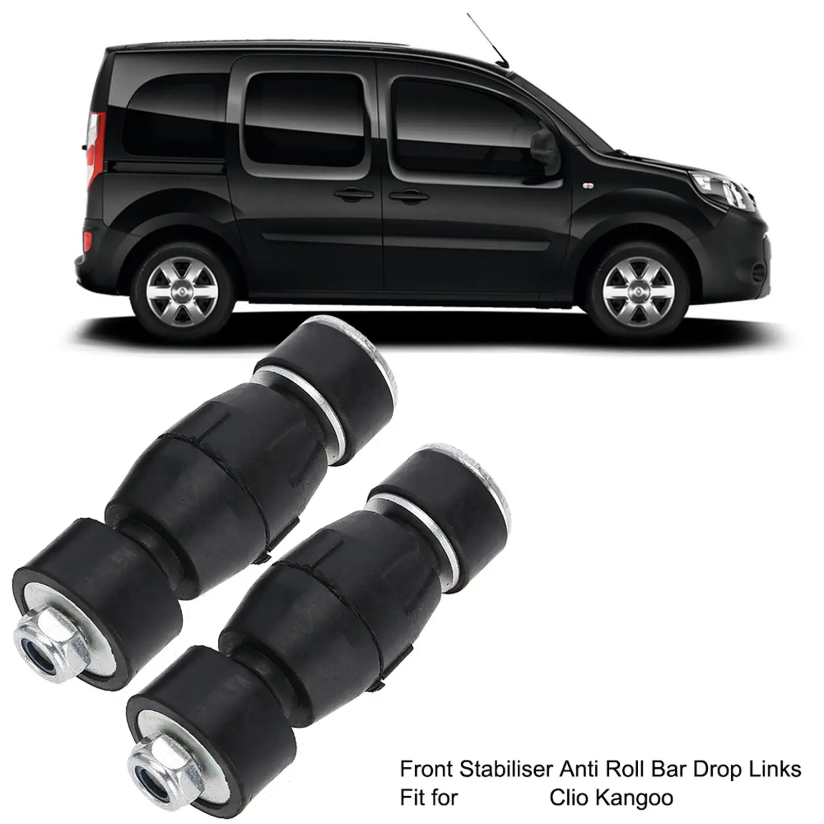 1 Pair Front Stabiliser Anti Roll Bar Drop Links for Renault clio Kangoo 7700799404 Stainless Steel Stabiliser Bar Link