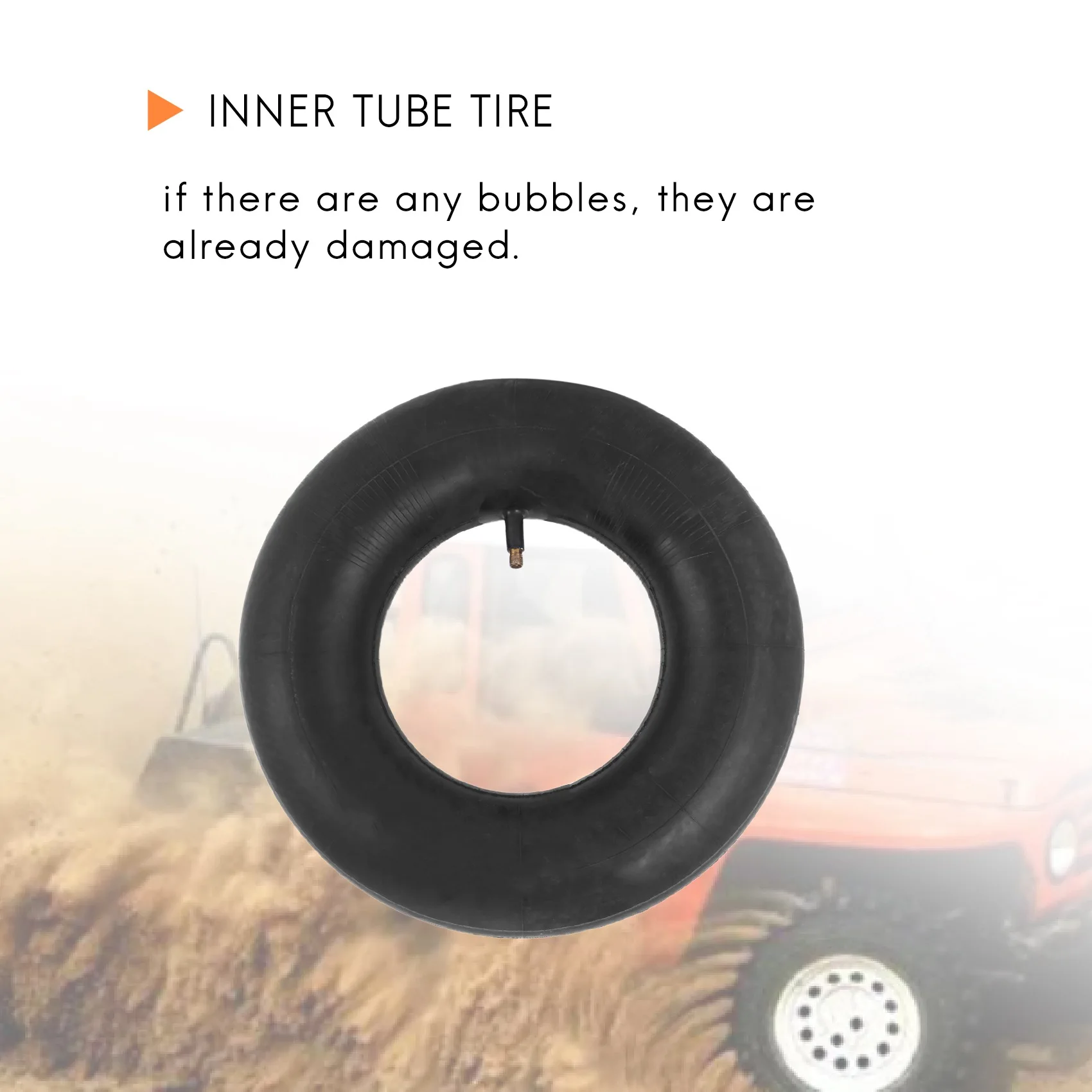 2 PCS 13 x 5.00-6 inch Heavy Duty Inner Tube with TR-13 Straight Valve Stem-for Wheelbarrows, Mowers, Hand Trucks