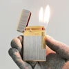 D Brand Lighters Double Flame Brushed Good Sound Soft Flame Cigarette Smoking Tobacco Accessory To Smoker Dupont Limited Edtion 4