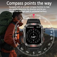 New Military GPS Smart Watch Men Flashlight Compass Waterproof 600mAh Battery Outdoor Sport Tracker Bluetooth Call Smartwatch 4
