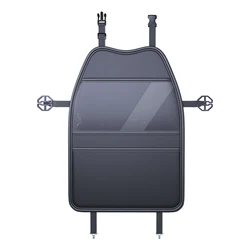 Luxury Leather Car Seat Back Protector with Storage Organizers (Double pocket style)