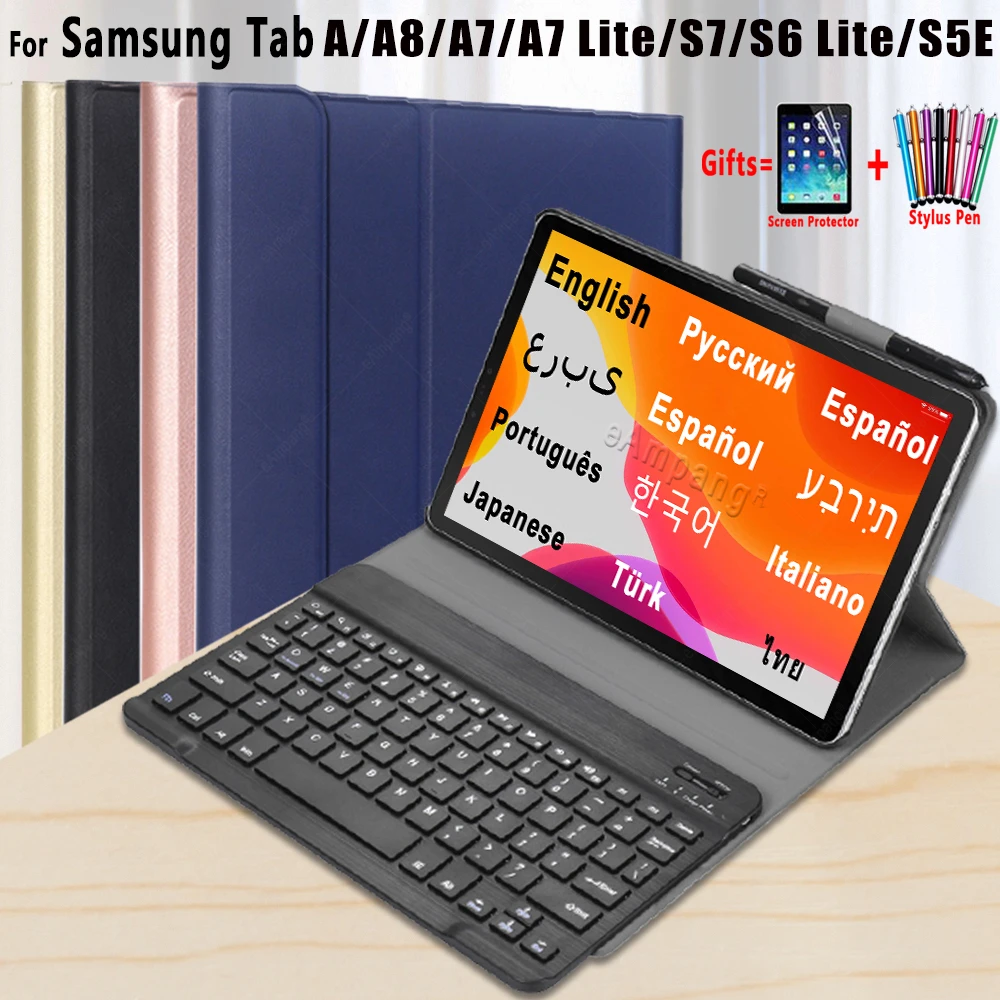 restante El principio Nervio Funda de teclado para Samsung Galaxy Tab A8 2021 10,5 8,0 A7 2020 10,4 A7  Lite, funda de teclado para Samsung Tab S7 S6 Lite S5E|Fundas de tablets y  libros electrónicos| - AliExpress