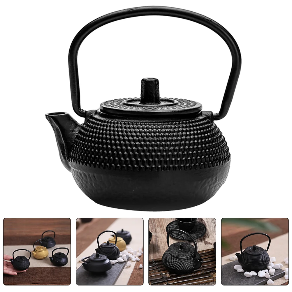 

Cast Iron Teapot Vintage Decor Mini Desktop Decorations Decorative Office Kettle Tearoom Supplies