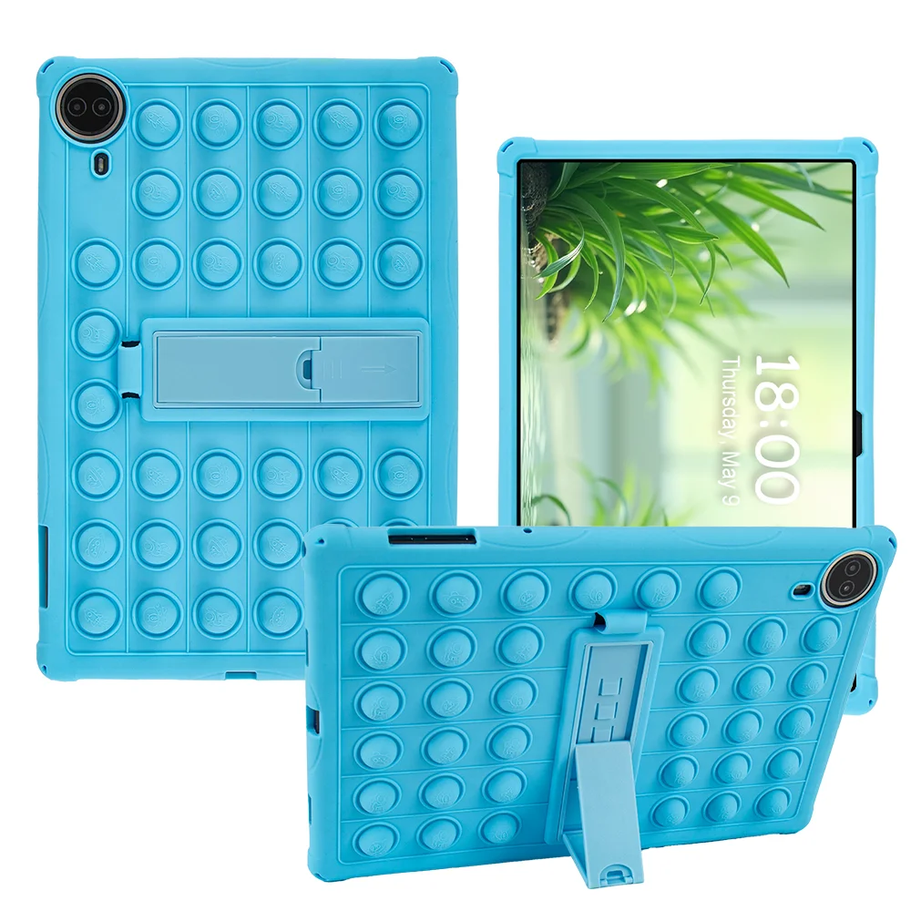 Soft Silicone Shockproof Tablet Case with Multi-Angle Adjustable Stand