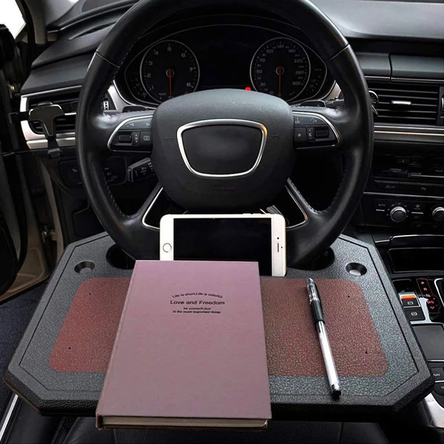 Universal Car Table Steering Wheel Eat Work Cart Drink Coffee Goods Holder Tray Car Laptop Computer Desk Stand Seat Table