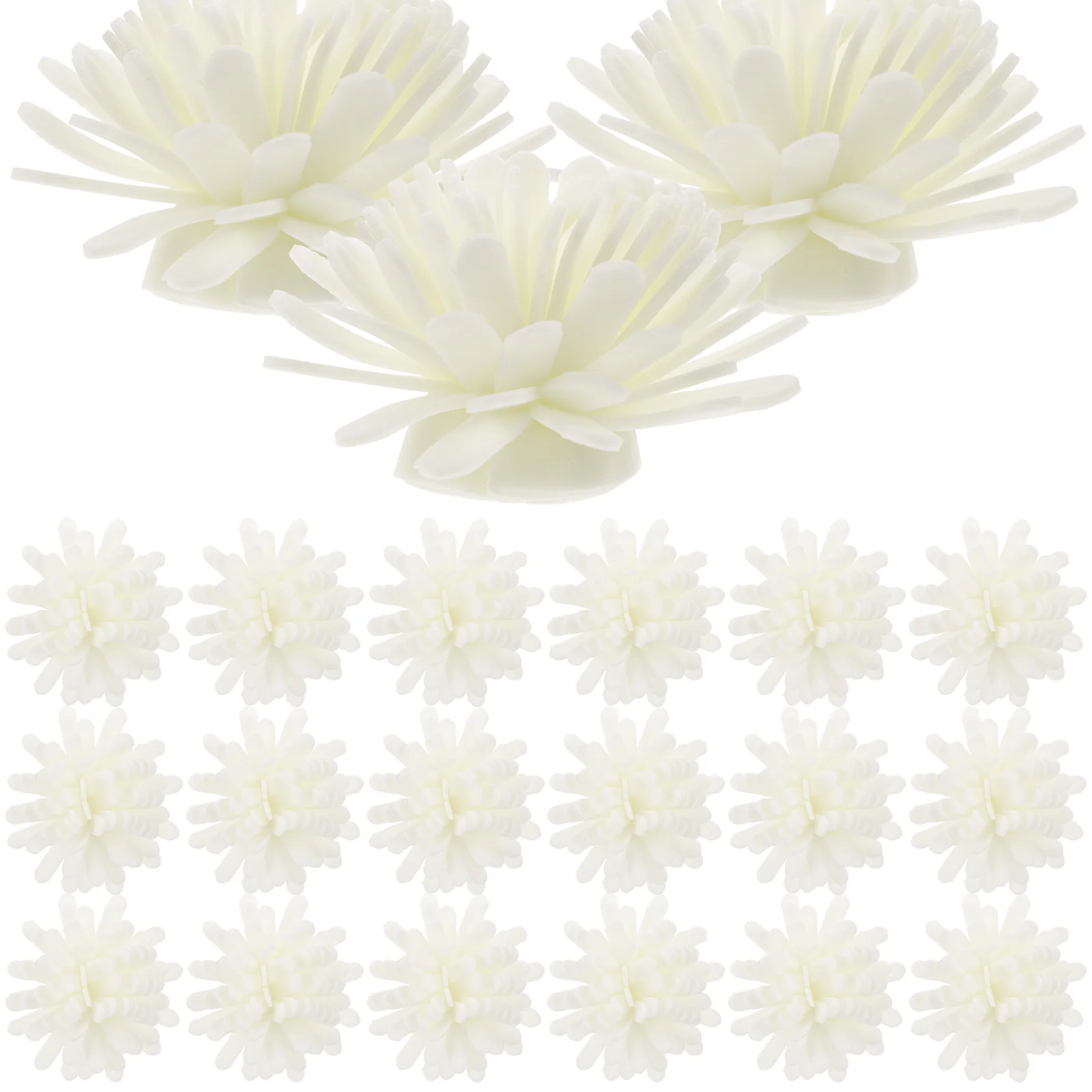 100 Pcs Aromatherapy Flowers Desk Air Freshener Small Artificial Plants Essential Oil Diffusers for Office Bathroom Lasting