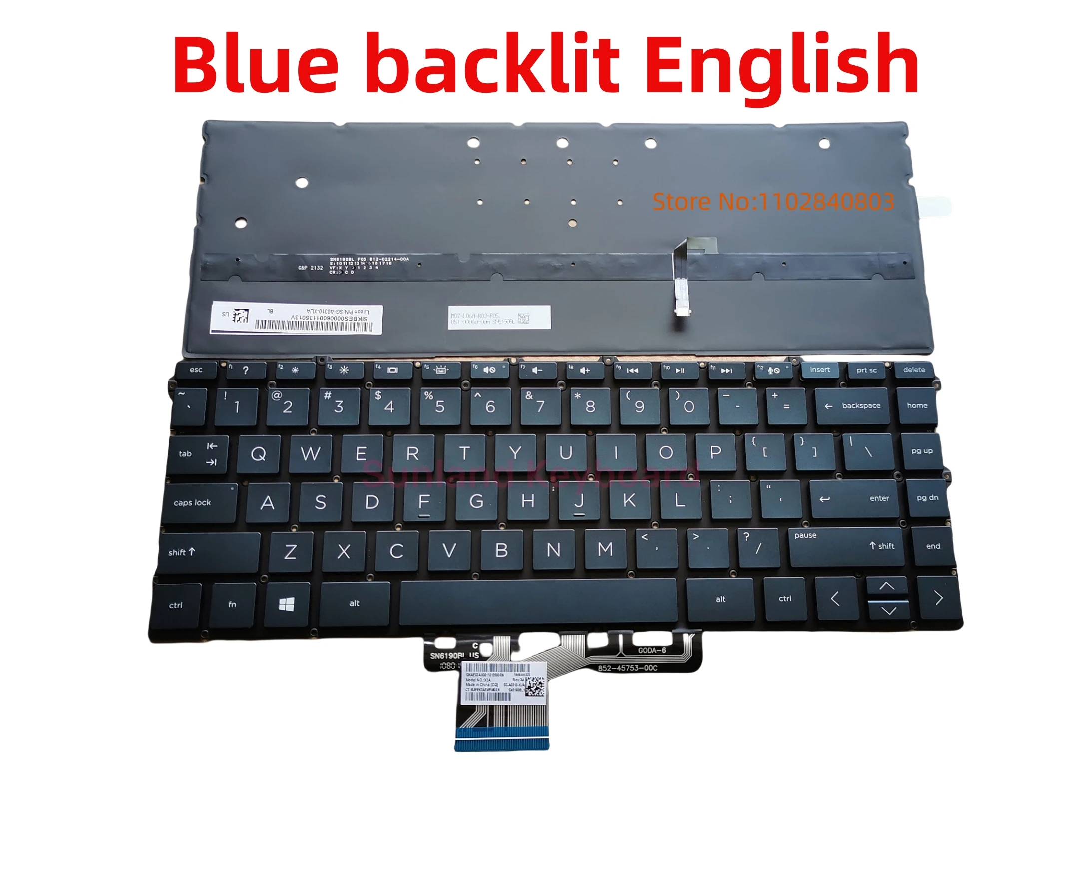 Original English US For HP Spectre 13-aw0003dx 13-aw0013dx 13-aw0020nr 13-aw0023dx 13-aw0270tu 13-aw0271tu Keyboard Backlit