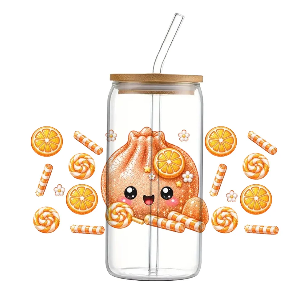 Charming Cartoon Bao Buns Waterproof UV DTF Sticker Wraps for Glass Cups and Phone Cases