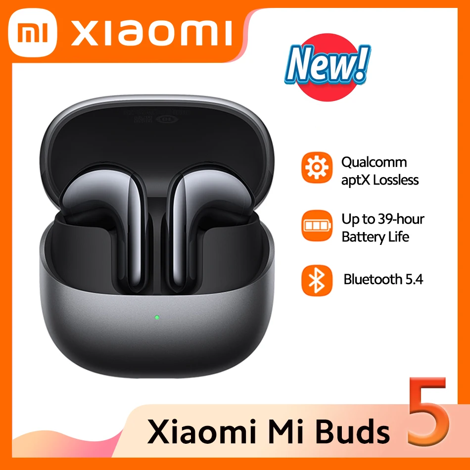 Xiaomi Mi Buds 5 TWS Earphone Qualcomm aptX Lossless IP54 Waterproof Headset AI Active Noise Cancelling BT5.4 Wireless Earbuds 1 Xiaomi Mi Buds 5 TWS Earphone Qualcomm aptX Lossless IP54 Waterproof Headset AI Active Noise Cancelling BT5.4 Wireless Earbuds 1