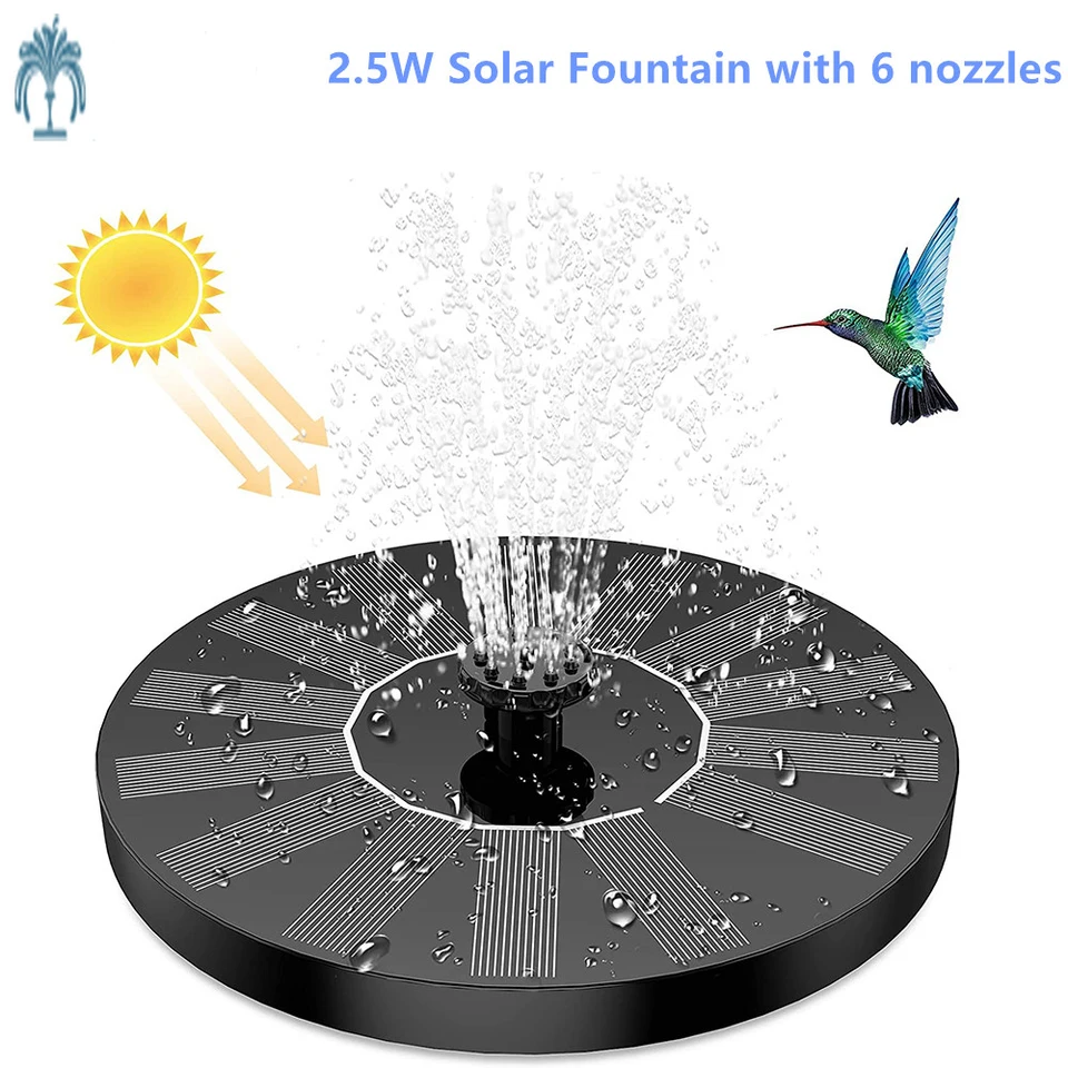 Acheter Pompe de fontaine solaire 3W, fontaine de bain d'oiseaux d'extérieur  à énergie solaire, 7 modèles de pulvérisation, pompe à eau avec