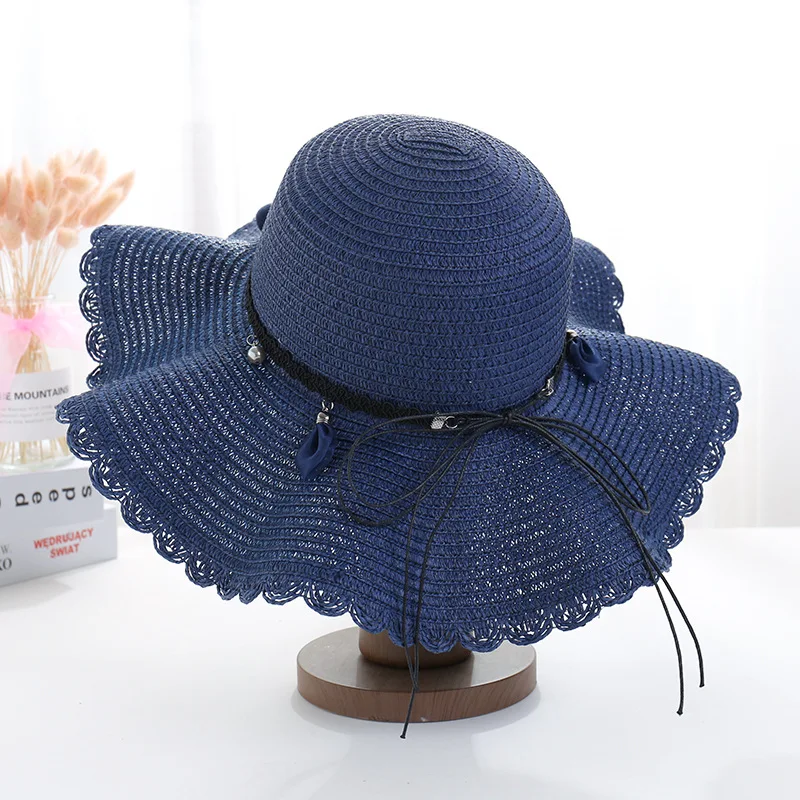 Women Straw Sun Hat Outdoor Holiday Casual Floral Panama