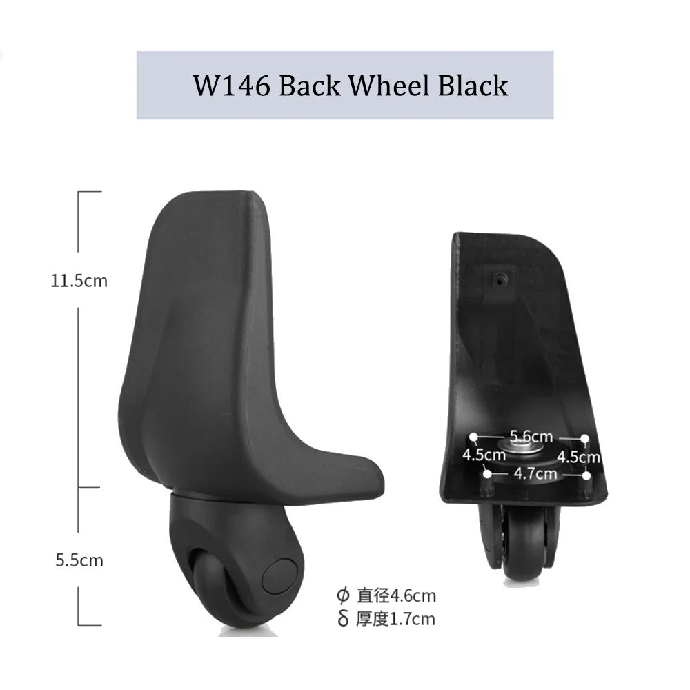 For W146 Trolley Case Wheel Replacement Luggage High Stability Pulley Sliding Casters Slient Wear-resistant Repair