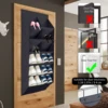 Hanging Shoe Organizer with 9 Pocket Hooks Wear Resistant The Door Shoe Hanger Door Hanging Storage Space Organizer Rack Closet 5