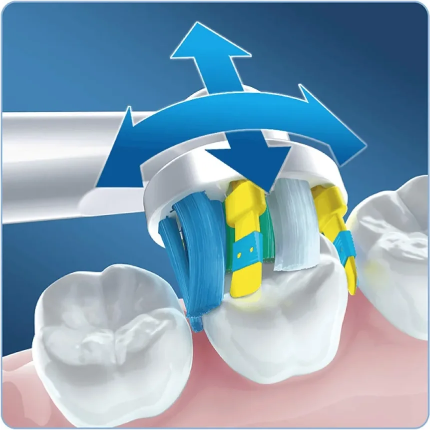 EB25, Flossaction, Recargas Redondas, Rotação, Dentes Limpos, 5 Pcs por Pacote