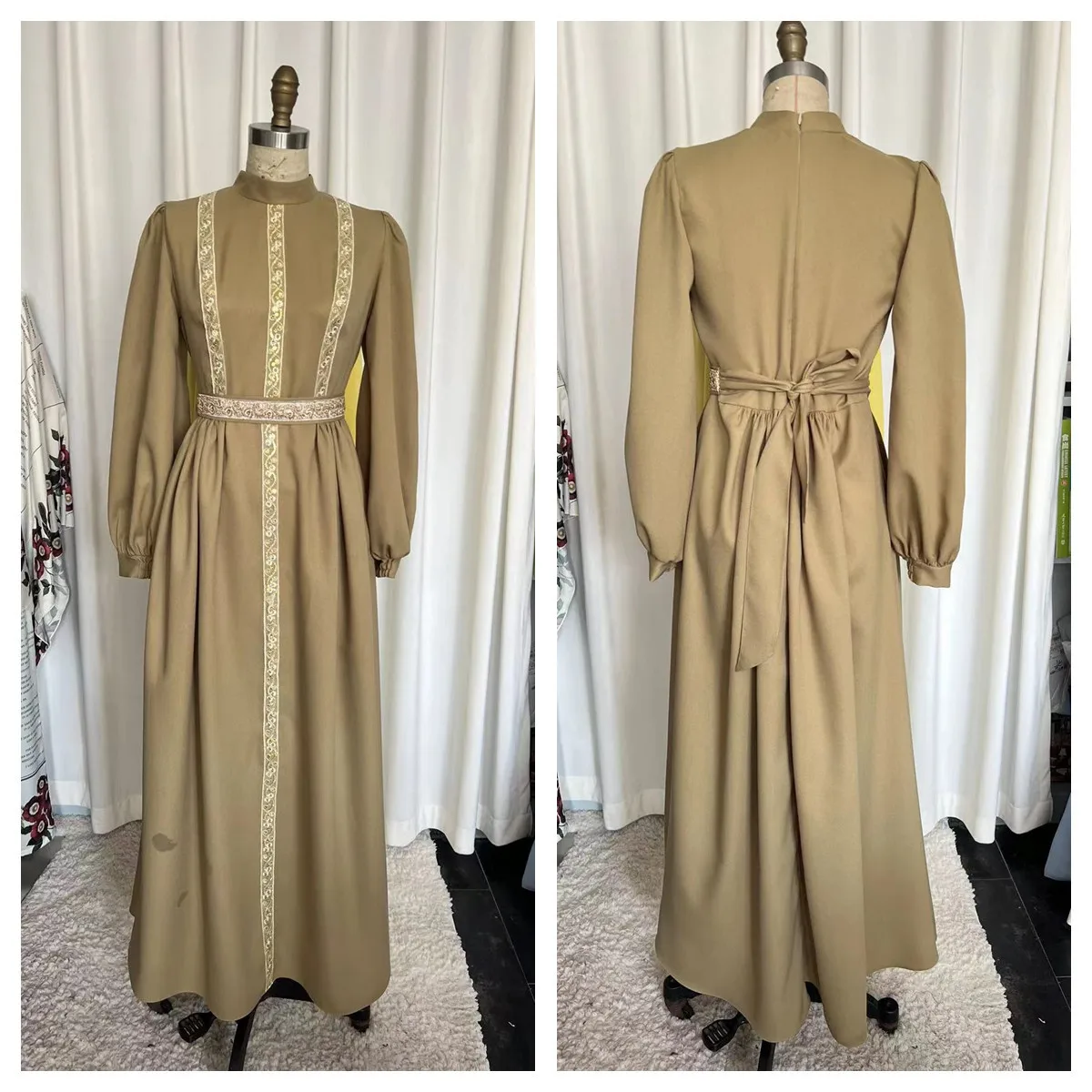 Middle Eastern Arabian New Beautifly Abayas for Women Fashion Long Dress Casual Robes Femme Vestidos Largos Islamic Clothing
