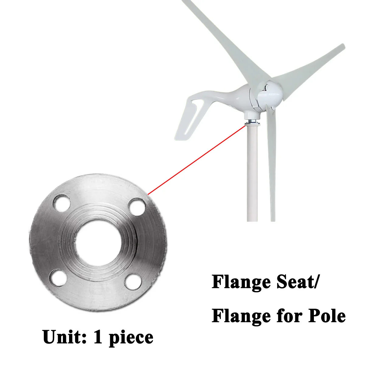 

Factory Original Wind Turbine Generator Accessories Flange Seat for Model S/M/FT-1KW/FT-2KW Flange of Mounting Pole