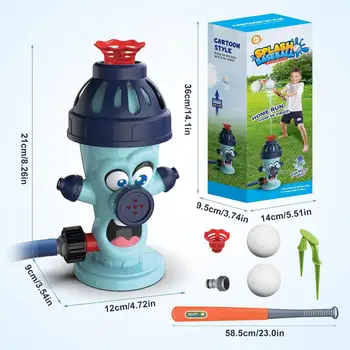 Water Sprinkler For Kids Water Spray Baseball Ball Game Set Water Spray Toy With 4 Water Spray Modes Summer Outdoor Yard Water 6
