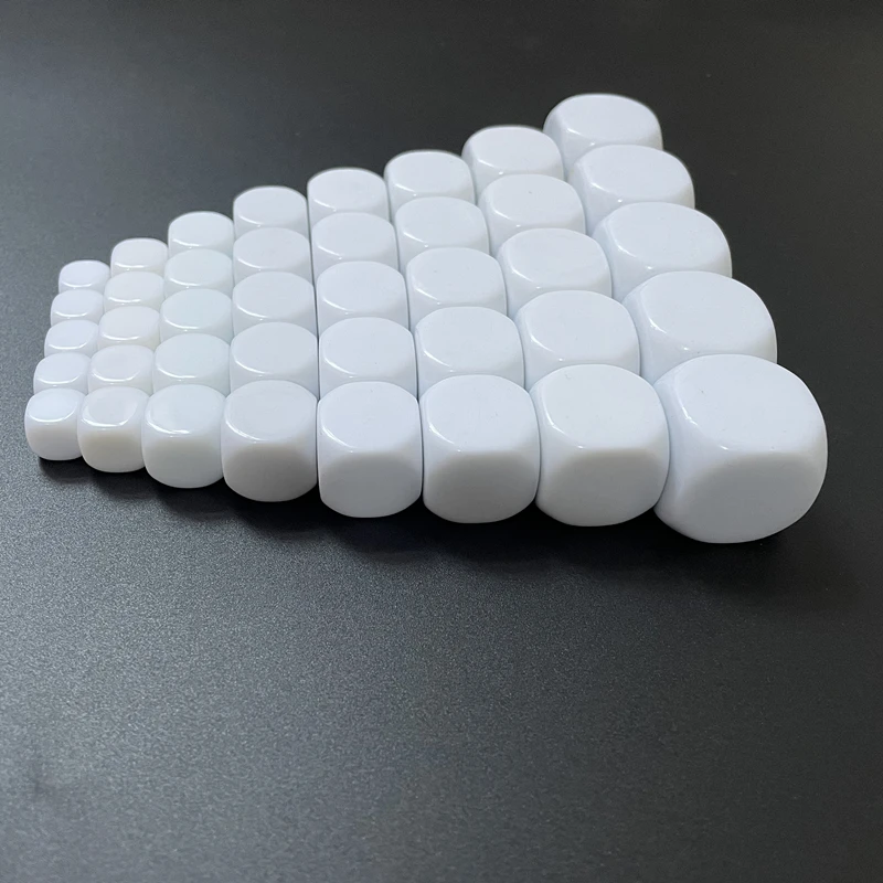 10 Dados Acrílicos En Blanco Para Personalizar – Bloques Redondeados Reutilizables, Ideales Para Juegos De Mesa, Aula Y Manualidades