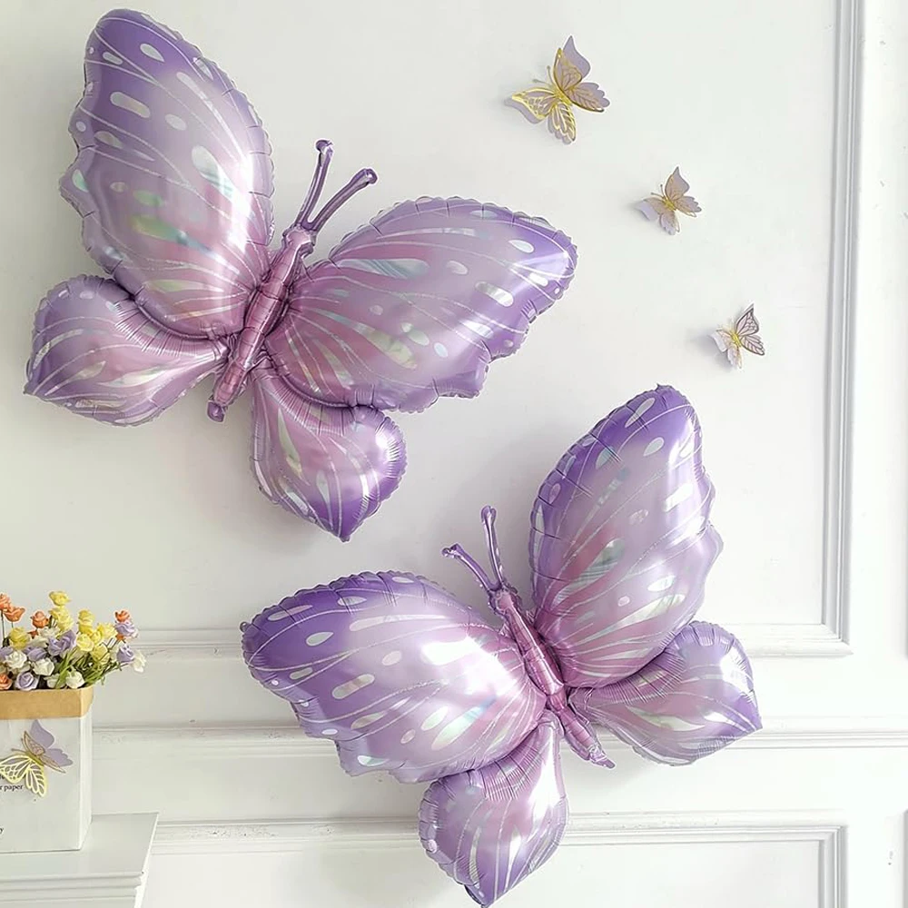 Schmetterling-Geburtstagsparty-Dekorationen, große Folien-Schmetterlingsballons für Mädchen, Feenparty, Hochzeit, Zubehör, Babyparty, Kindergeschenke – Detail 4