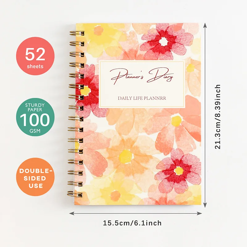 A5 Finance Notebook Plan 4 Jumbo Coil Styles Notepad Budget Tracker & Goal Planner Perfect for Students Financial Diary