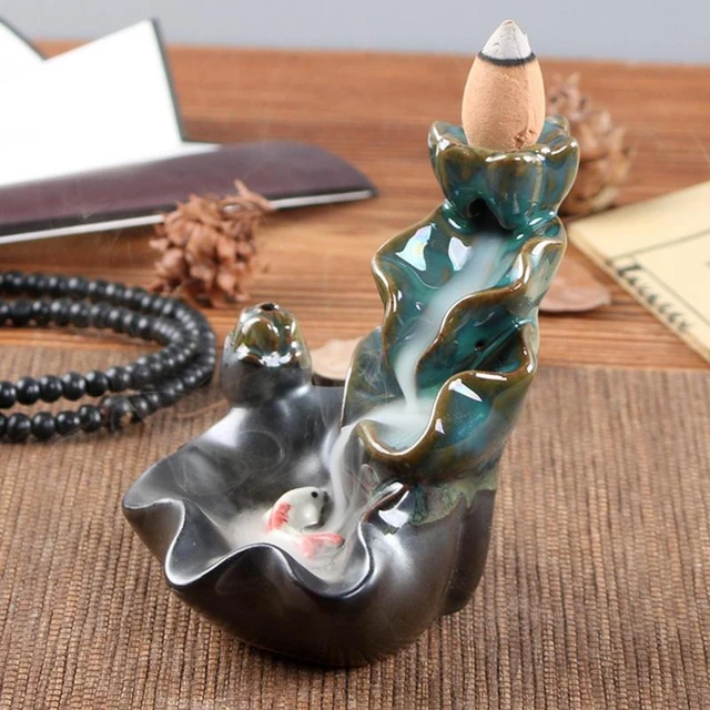 Cone Incense Burner Porcelain Koi Fish Incense Burner Indoor Aromatherapy  Ornament Zen Decor For Home Office Meditation Yoga - AliExpress