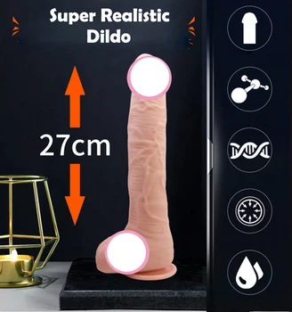 Realistic Dildo Super Long Dildosex Toy Woman Masturbation Real Penis Sexy Veins Dick Suction Cup Monster Cock Strapon Couples 2