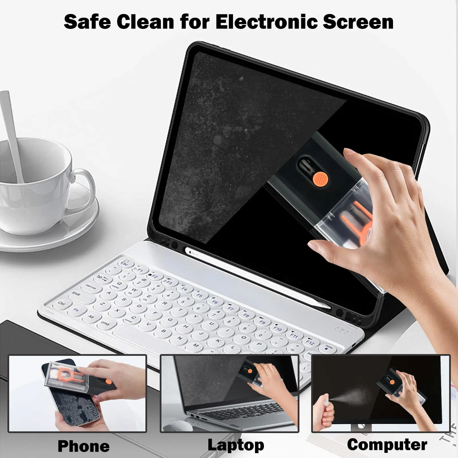 10 in 1 Keyboard Cleaning Brush Kit Earphone Cleaning Pen for Airpod 1 2 3 Cleaning Tool for Computer/MacBook/iPad/Camera 6