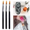 1Pc Professional Soft Gradient Nail Brush Silver Black Drawing Painting Nylon Hair Ombre Brush DIY Gradient UV Gel Nail Brush 2