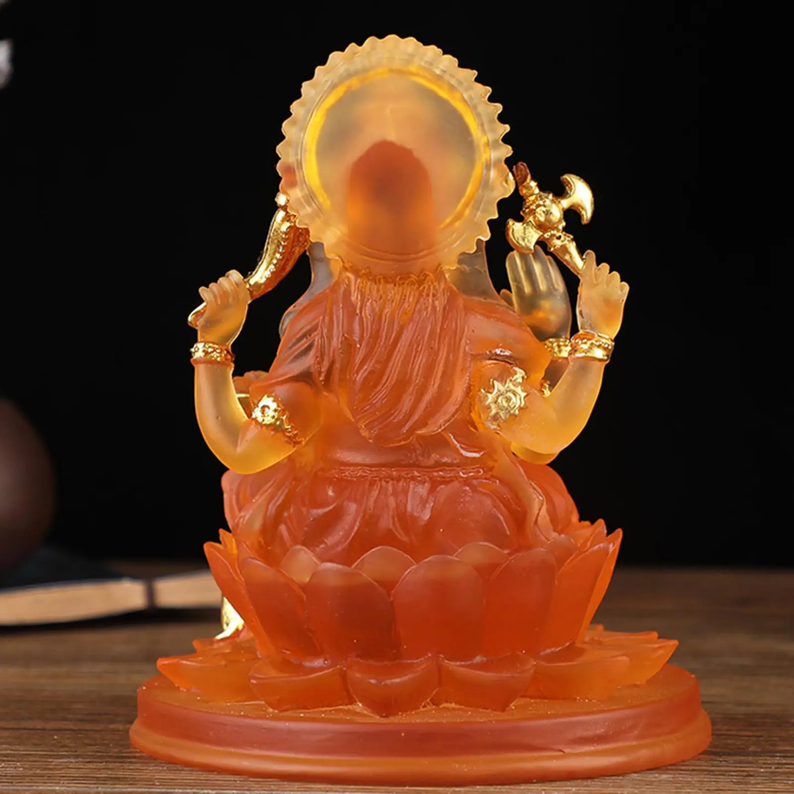Hindu Elephant God Statue Indian Buddha Figurine for Car Meditation Decor