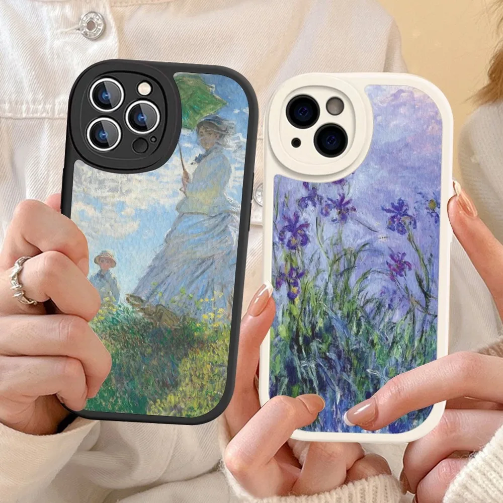 

Claude Monet Phone Case Hard Leather For iPhone 14 13 12 Mini 11 14 Pro Max Xs X Xr 7 8 Plus Fundas