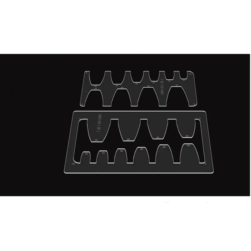1Pcs DIY Leather Craft Acrylic Leather Belt Sword Tail Square Tail Stencil Template