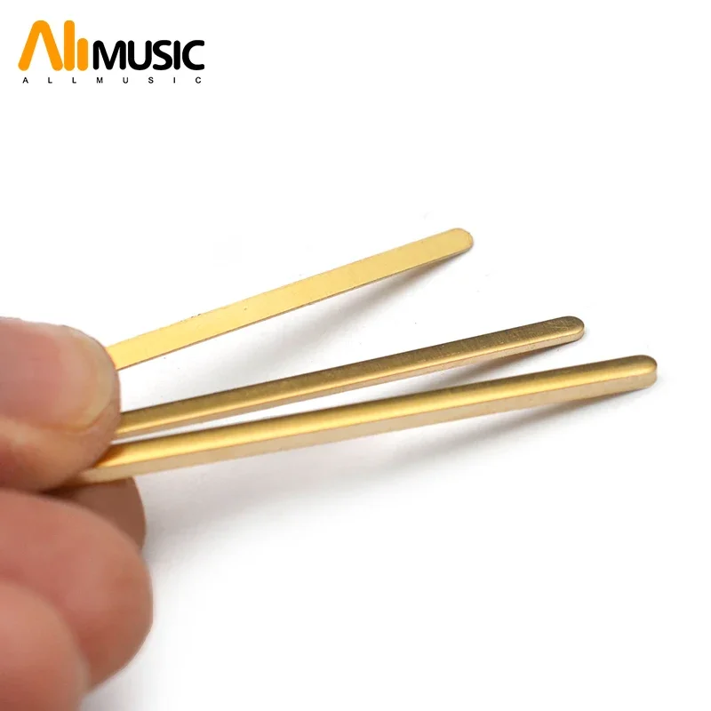 2Sets(6pcs) Saddle/Nut Height adjusting Shim Brass Durable Heightening Gasket 72x2.8mm Three Thicknesses Luthier Tool