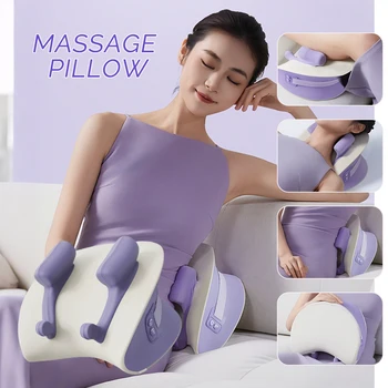 Foreverlily Cuscino per massaggio cervicale al collo Ricaricabile 6D Massaggiatore ergonomico per collo e spalle Impastare il massaggio Trapezius delle gambe e della vita