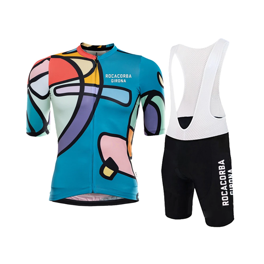 スペイン Rocacorba ジローナサイクリングジャージセット男性ロード
