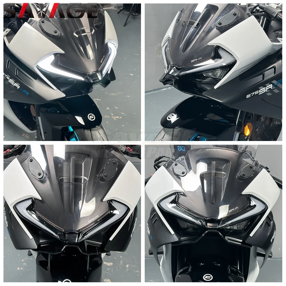 For CFMOTO 675SR 675 SR 675SR-R 2024 2025 Motorcycle Front Fairing Winglets Aerodynamic Wing Shell Cover Protection Guards Kit I.375481734
