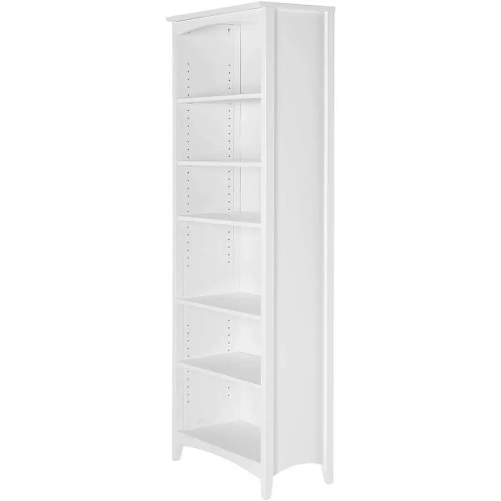Solid Wood Shaker Style Bookcase 6 Shelves Adjustable Anti Tip Security Easy Care Modern Design Living Room Furniture 2
