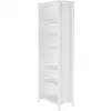 Solid Wood Shaker Style Bookcase 6 Shelves Adjustable Anti Tip Security Easy Care Modern Design Living Room Furniture 2