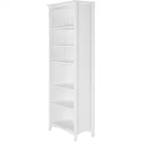 Solid Wood Shaker Style Bookcase 6 Shelves Adjustable Anti Tip Security Easy Care Modern Design Living Room Furniture 2