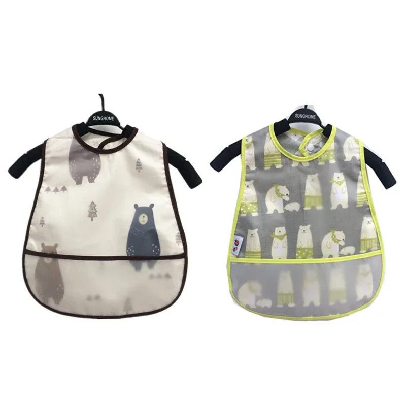 Baby Bib Feeding Bib Cotton Bib Baby Bibs EVA Waterproof Lunch Bibs Cartoon Fruits Printing Infants Boys Girls Feeding Burp Cloths Apron Clothing