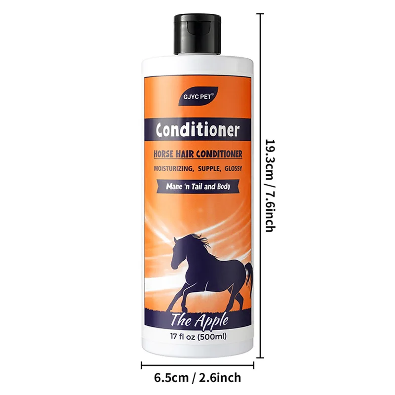 16.9 fl oz (500ml) Equine Conditioner-Gentle and Effective Formula for Nourishing, Softening, and Shining Horse Hair Shampoo